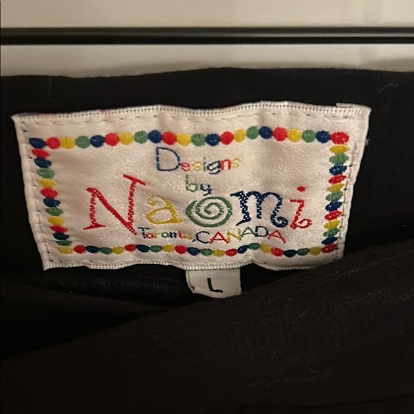 Embroidered Colourful Black Sequin Pants, size L - Picture 5 of 6